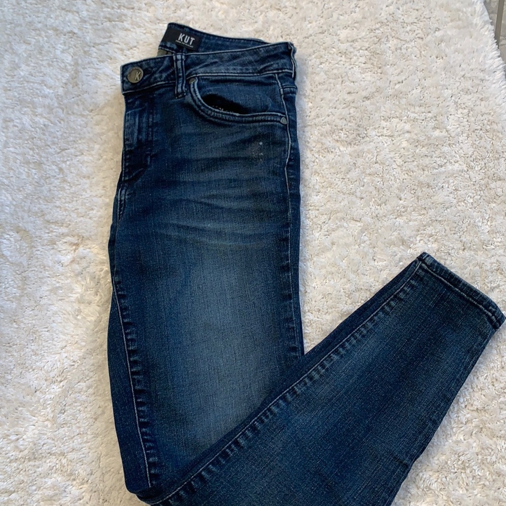 Kut high rise ankle skinny denim